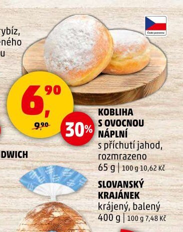 KOBLIHA S OVOCNOU NÁPLNÍ