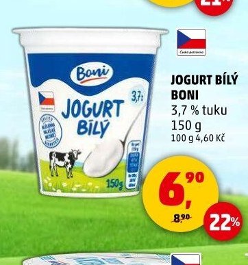 JOGURT BÍLÝ BONI