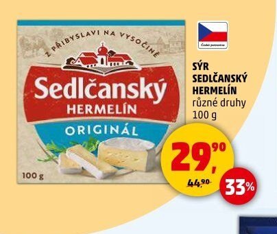 Sýr Sedlčanský Hermelín různé druhy