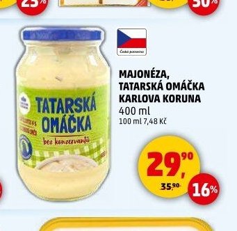 Majonéza, tatarská omáčka Karlova Koruna