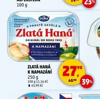 Zlatá Haná k namazání