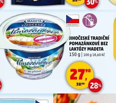Jihočeské tradiční pomazánkové bez laktózy Madeta