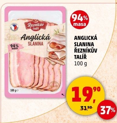 Anglická slanina Řezníkův talíř