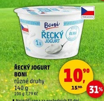 Bílý jogurt řeckého typu Boni