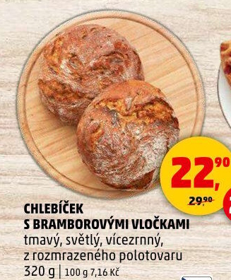 Chléb s bramborovými vločkami