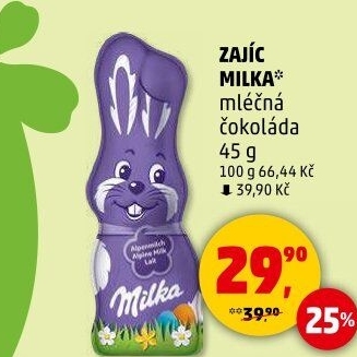 Čokoládový zajíc Milka