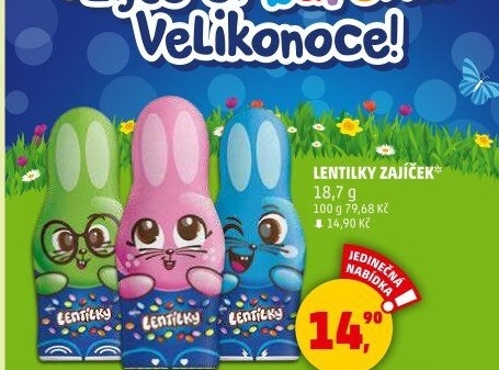 Čokoládový zajíc s lentilkami Orion