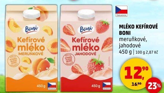 Kefírové mléko ochucené Boni