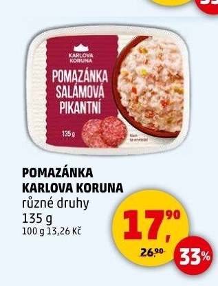 Pomazánky Karlova Koruna