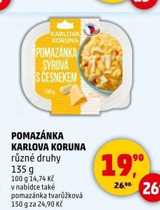 Pomazánky Karlova Koruna