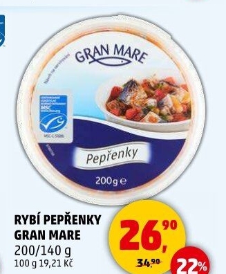 Rybí pepřenky Gran Mare