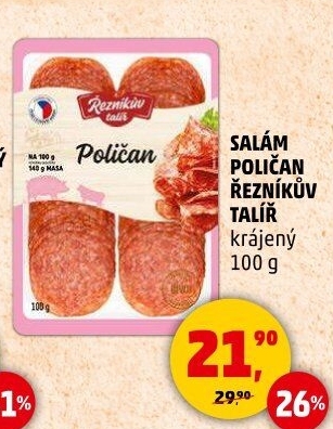 Salám Poličan Řezníkův talíř