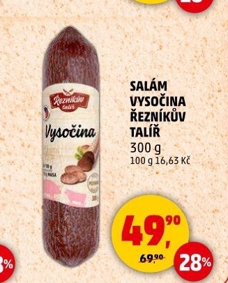 Salám Vysočina Řezníkův talíř