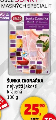 Šunka Zvonařka nejvyšší jakosti LE&