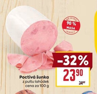 Poctivá šunka z pultu lahůdek