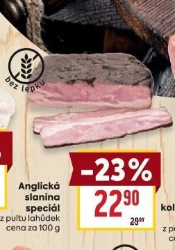 Anglická slanina speciál z pultu lahůdek