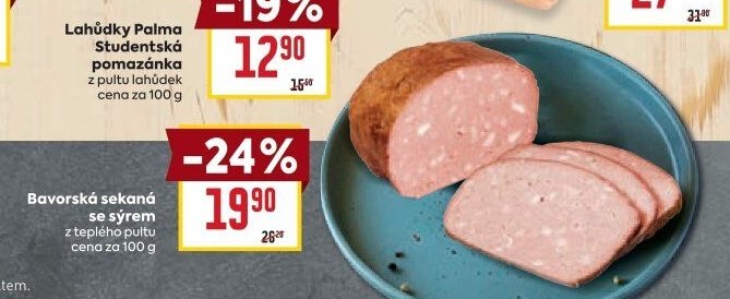 Bavorská sekaná se sýrem z teplého pultu