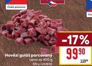 Hovězí maso na guláš Vocílka