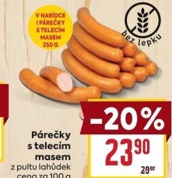 Párečky s telecím masem