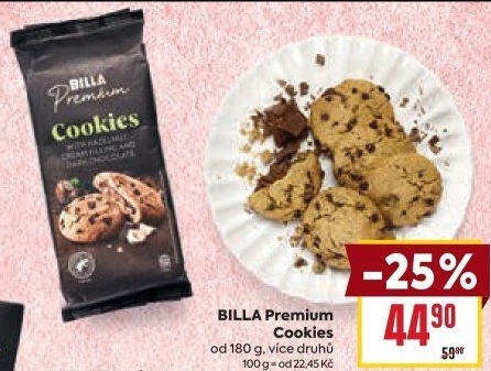 Sušenky Cookies Premium Billa