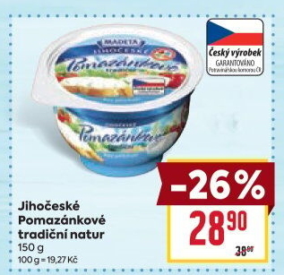 Tradiční pomazánkové Jihočeské Madeta