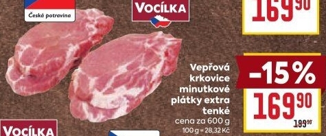 Vepřová krkovice bez kosti Vocílka