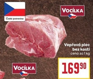 Vepřová plec bez kosti Vocílka