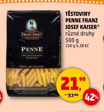 TĚSTOVINY PENNE FRANZ JOSEF KAISER
