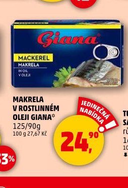 MAKRELA V ROSTLINNÉM OLEJI GIANA