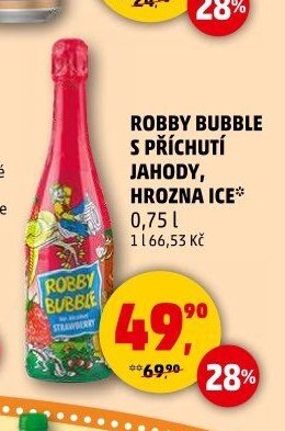 ROBBY BUBBLE S PŘÍCHUTÍ JAHODY, HROZNA ICE