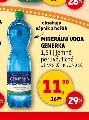 MINERÁLNÍ VODA GEMERKA