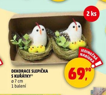 DEKORACE SLEPIČKA S KUŘÁTKY*