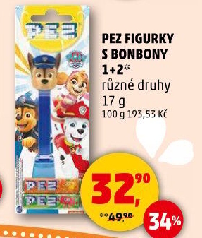 Dražé ovocné s dávkovačem PEZ