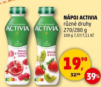 Jogurtový nápoj Activia Danone
