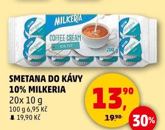 Smetánky do kávy Milkeria