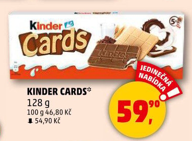 Sušenka s náplní Cards Kinder