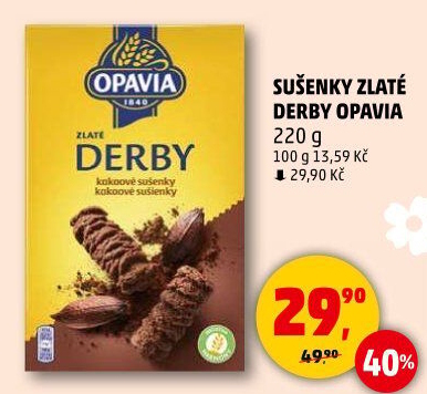 Sušenky Derby Zlaté Opavia