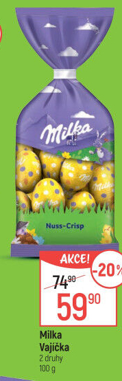 Čokoládová vajíčka Milka