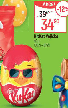 Čokoládové vajíčko Kit Kat Nestlé