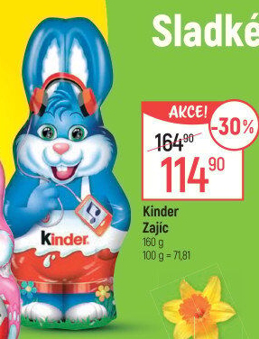 Čokoládový zajíc Kinder