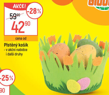 Dekorační košík velikonoční