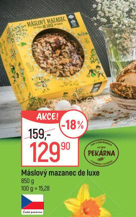 Mazanec máslový de luxe Globus