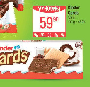 Sušenka s náplní Cards Kinder