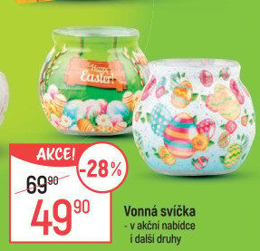 Svíčky ve skle velikonoční