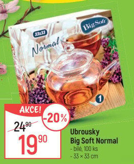 Ubrousky papírové Normal Big Soft