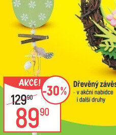 Velikonoční dřevěné závěsné dekorace