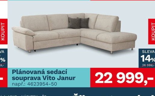 Plánovaná sedací souprava Vito Janur