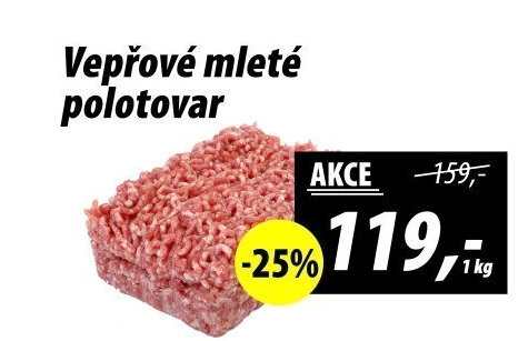 Maso mleté vepřové