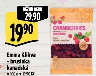 Brusinky klikvy sušené Emma