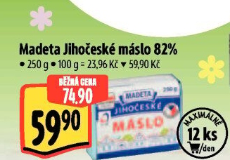 Máslo Jihočeské Madeta